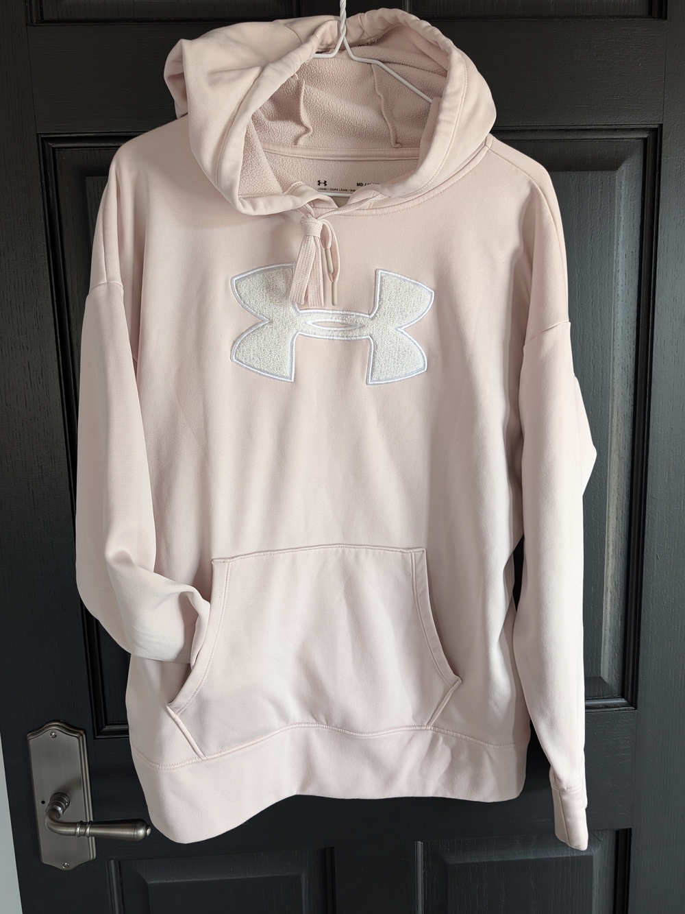 Under Armour Women's Light Pink Hoodie with White Logo